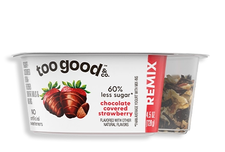 Too Good & Co.® Remix Strawberry Dark Chocolate Almond Yogurt Cultured Ultra Filtered Milk with Mix-ins