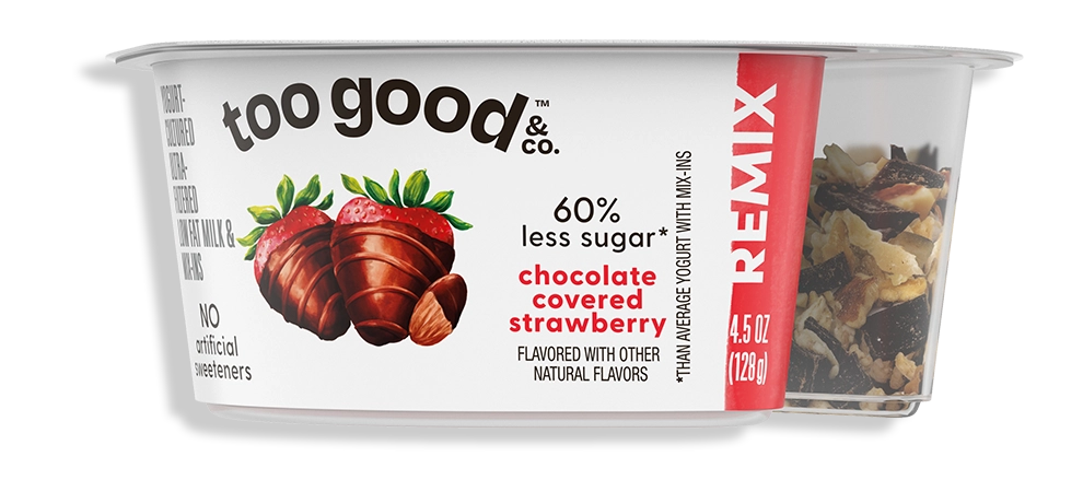 Too Good & Co Chocolate Covered Strawberry Remix Yogurt-Cultured Ultra-Filtered Low-Fat Milk Cup
