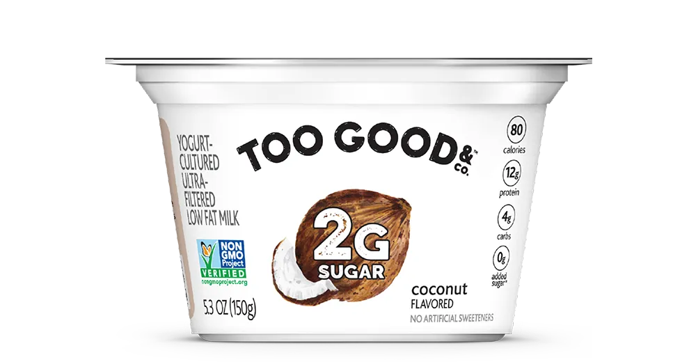 Too Good & Co.™ Coconut Yogurt-Cultured Ultra-Filtered Low Fat Milk With Less Sugar