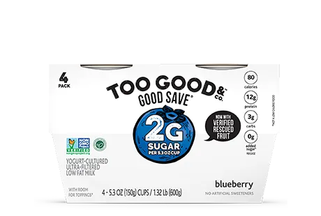 Two Good® Blueberry Yogurt-Cultured Ultra-Filtered Low Fat Milk With Less SugarThumbnail