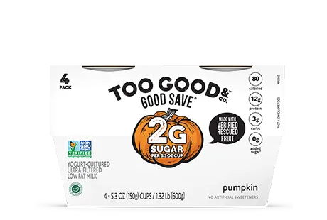 Two Good® GOOD SAVE® Pumpkin Yogurt-Cultured Ultra-Filtered Low Fat Milk With Less SugarThumbnail