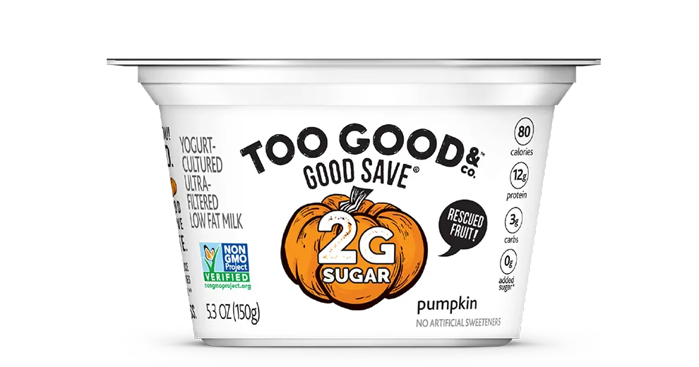 Too Good & Co.™ Good Save Pumpkin Yogurt-Cultured Ultra-Filtered Low Fat Milk With Less Sugar