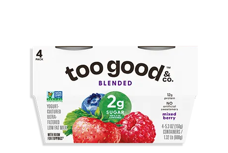 Two Good® Mixed Berry Yogurt-Cultured Ultra-Filtered Low Fat Milk With Less Sugar