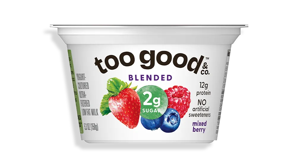 Too Good & Co Mixed Berry Yogurt-Cultured Ultra-Filtered Low-Fat Milk Blended Cup