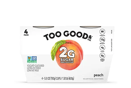 Two Good® Peach Yogurt-Cultured Ultra-Filtered Low Fat Milk With Less SugarThumbnail