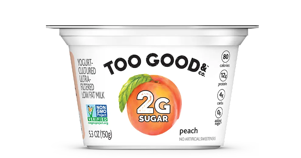 Too Good & Co.™ Peach Yogurt-Cultured Ultra-Filtered Low Fat Milk With Less Sugar