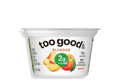 Two Good® Peach Yogurt-Cultured Ultra-Filtered Low Fat Milk With Less Sugar