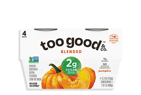 Two Good® GOOD SAVE® Pumpkin Yogurt-Cultured Ultra-Filtered Low Fat Milk With Less Sugar