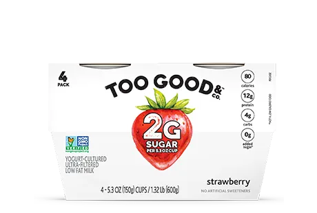 Two Good® Strawberry Greek Yogurt With 2 Grams of Sugar per 5.3 oz cup. Thumbnail