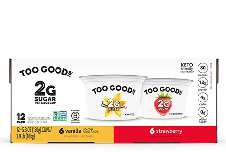 Two Good® Strawberry VanillaYogurt-Cultured Ultra-Filtered Low Fat Milk In 12-PackThumbnail