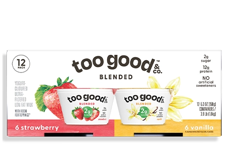 Two Good® Strawberry Vanilla Yogurt-Cultured Ultra-Filtered Low Fat Milk In 6-Pack