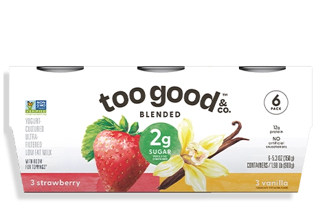 Two Good® Strawberry Vanilla Yogurt-Cultured Ultra-Filtered Low Fat Milk In 6-Pack