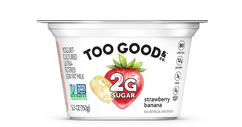 Too Good & Co.™ Strawberry Banana Yogurt-Cultured Ultra-Filtered Low Fat Milk With Less Sugar