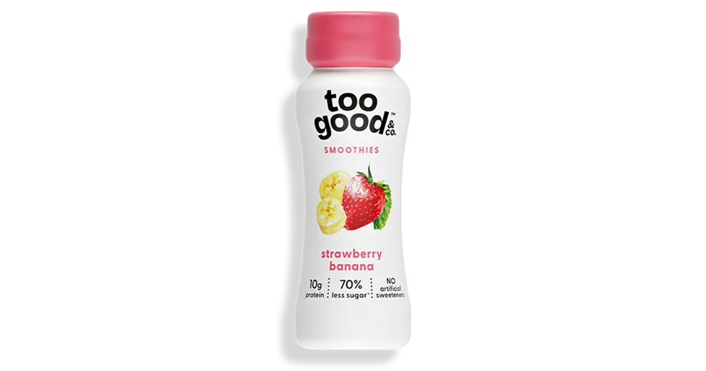 Too Good & Co Strawberry Banana Yogurt-Cultured Ultra-Filtered Low-Fat Milk Smoothie