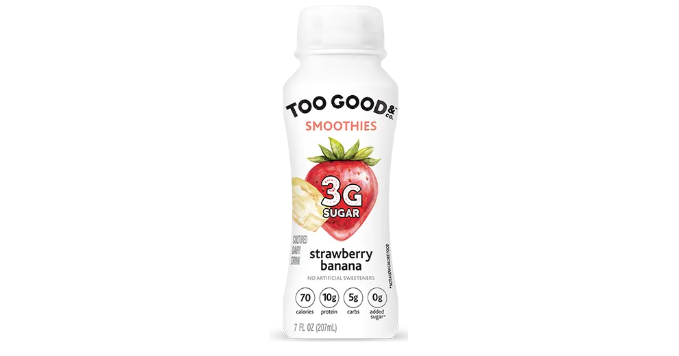 Too Good & Co.™ Strawberry Bananna Cultured Dairy Beverage in 7oz Bottle