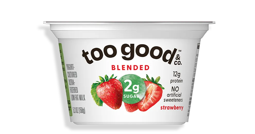 Too Good & Co Strawberry Yogurt-Cultured Ultra-Filtered Low-Fat Milk Blended Cup
