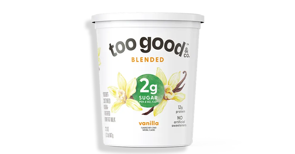 Too Good & Co Vanilla Yogurt-Cultured Ultra-Filtered Low-Fat Milk Blended Quart