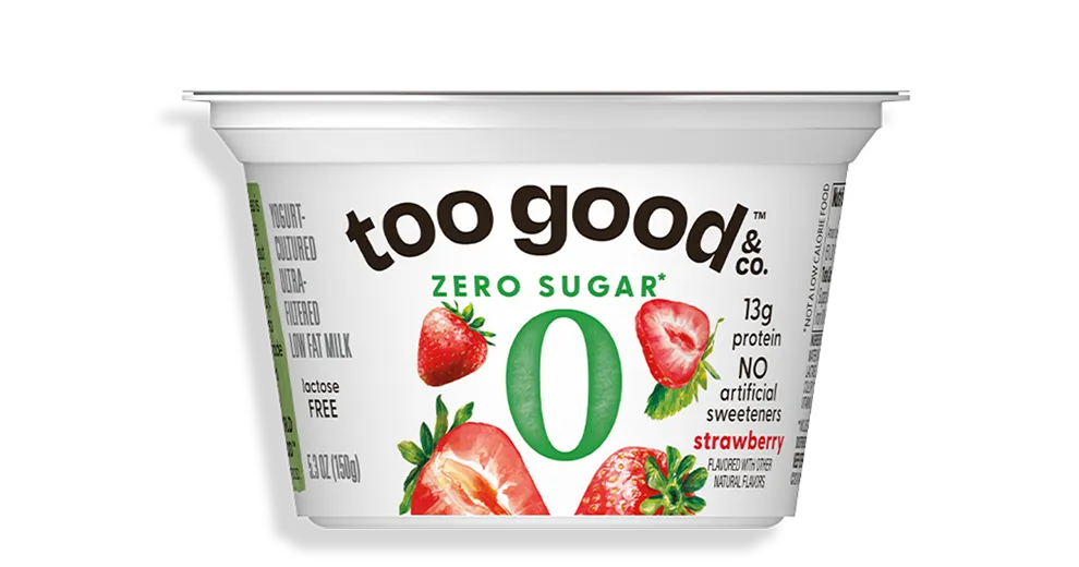 Too Good & Co Zero Sugar Strawberry Yogurt-Cultured Ultra-Filtered Low-Fat Milk Cup