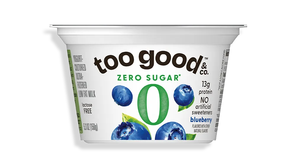 Too Good & Co Zero Sugar Blueberry Yogurt-Cultured Ultra-Filtered Low-Fat Milk Cup